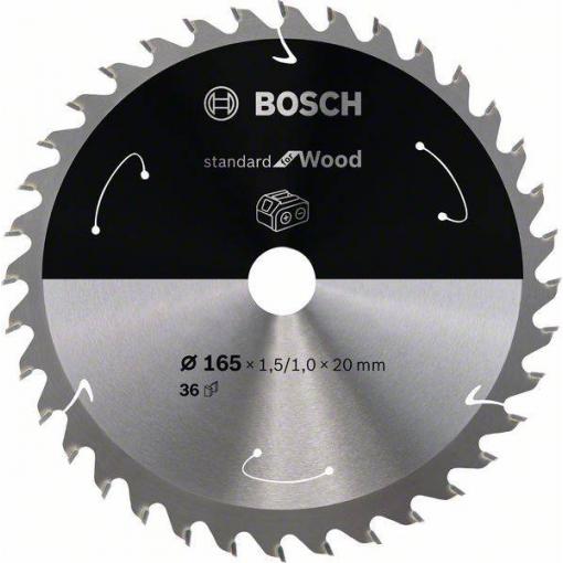 Bosch Accessories PRO Wood cordless 2608837686 tvrdokovový pilový kotouč 165 x 20 mm Počet zubů (na palec): 36 1 ks