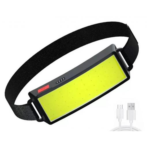 Čelovka COB, nabíjecí, USB
