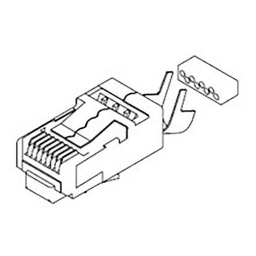 Molex 449150021, zásuvkový modul RJ45, zástrčka, průhledná , 1 ks