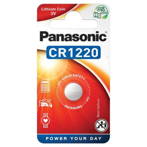 Baterie Panasonic CR1220, 3 V, 35 mAh, lithium