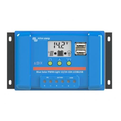 Solární regulátor PWM Victron Energy 10A  LCD a USB 12V/24V