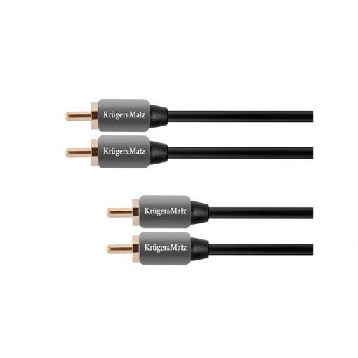 Kabel 2x Cinch konektor/2x Cinch konektor 3m KRUGER & MATZ KM0306