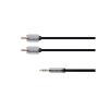 Kabel Jack 3.5mm stereo/2x Cinch 1,8m KRUGER & MATZ KM0310