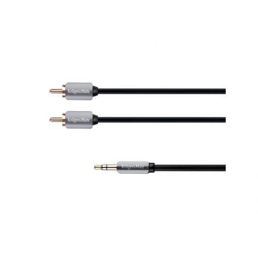 Kabel Jack 3.5mm stereo/2x Cinch 1,8m KRUGER & MATZ KM0310