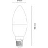 LED žárovka Elwatt  E14 svíčka B37 7W/65W teplá bílá 3000K  ELW-105