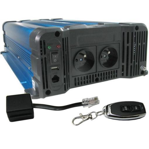 Měnič napětí 24V/230V 4000W, FS4000, čistá sinusovka, D.O.drátové