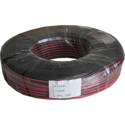 Dvojlinka 2x0,75mm2 Cu červeno-černá, balení 100m /CYH 2x0,75mm/ TEKAB