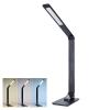 Solight LED stolní lampička stmívatelná, 8W,  display, změna chromatičnosti, hliník, černá - WO59-B
