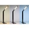 Solight LED stolní lampička stmívatelná, 8W,  display, změna chromatičnosti, hliník, černá - WO59-B