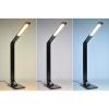 Solight LED stolní lampička stmívatelná, 8W,  display, změna chromatičnosti, hliník, černá - WO59-B