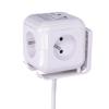 Solight prodlužovací přívod kostka, 4 zásuvky 230V + 2x USB max. 2400mA, kabel 2m - PP145USB