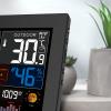 Solight meteostanice, XL barevný LCD, teplota, vlhkost, tlak, RCC, černá - TE81XL