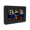Solight meteostanice, aplikace Smart Life, extra velký barevný LCD, teplota, vlhkost, tlak, USB nabíjení, černá - TE81WIFI