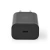 USB nabíjecí adaptér, 1x USB-C zás. 3000mA max., AC 230V, černý,  WCPD18W102BK