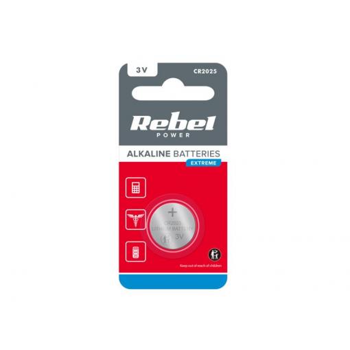 Baterie CR2025 REBEL Extreme 1ks / blistr BAT0195