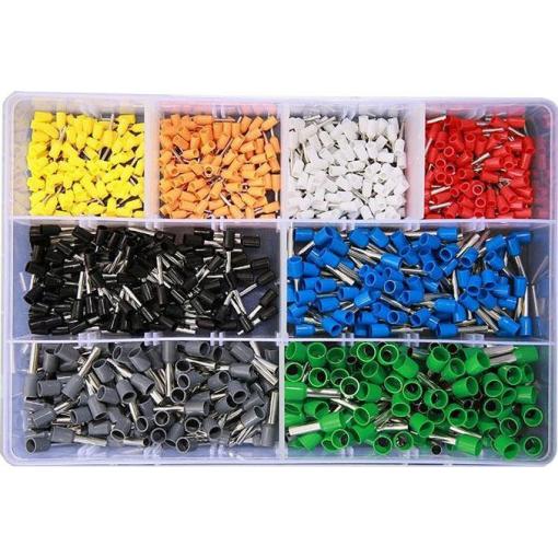 Sada dutinek izolovaných 0,5–6 mm², 800 ks, barevné značení