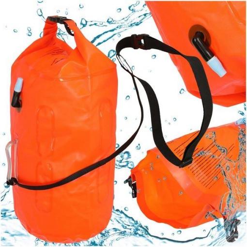 Plavecká záchranná bóje 20 l, oranžová, PVC
