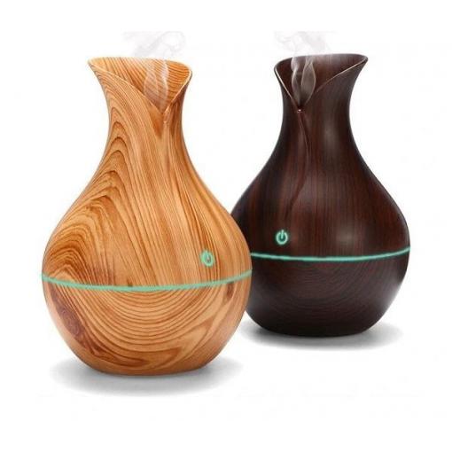 Ultrazvukový zvlhčovač vzduchu h_v098k, 200 ml, světlé dřevo