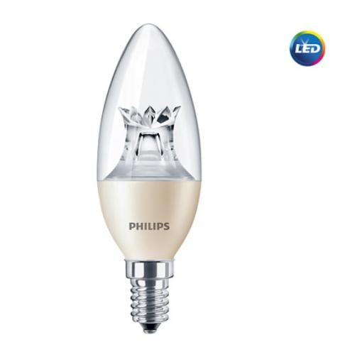 LED žárovka Philips E14 5,5W/40W stmívatelná, čirá, 2700K 230V B40 CL   P306141