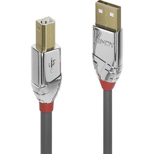 LINDY USB kabel USB 2.0 USB-A zástrčka, USB-B zástrčka 1.00 m šedá 36641