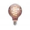 LED žárovka E27 Filament G95, 230 V / 4 W, teplá bílá, kouřová