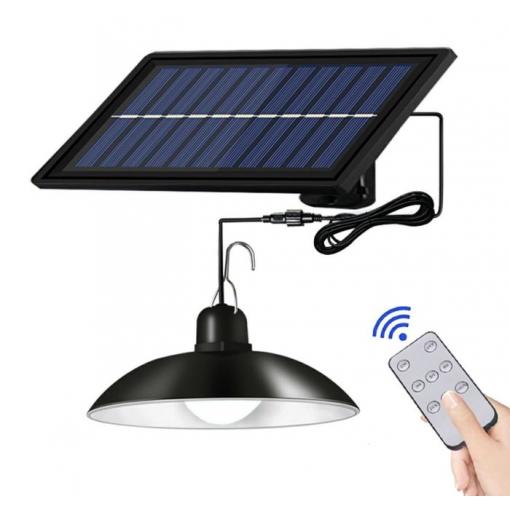 Zahradní solarní svítidlo lustr s dálkovým ovládáním, 16× LED, IP65