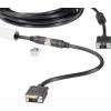 Renkforce VGA kabel VGA pólové Zástrčka, VGA pólové Zástrčka 10.00 m černá RF-4537804 pro montáž s husím krkem, s feritovým jádrem VGA kabel