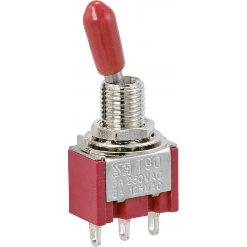 TRU COMPONENTS kolébkový spínač 250 V/AC 3 A 1x zap/zap s aretací 1 ks
