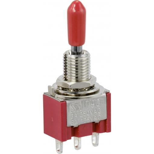 TRU COMPONENTS kolébkový spínač 250 V/AC 3 A 1x (zap)/vyp/(zap) bez aretace/0/bez aretace 1 ks
