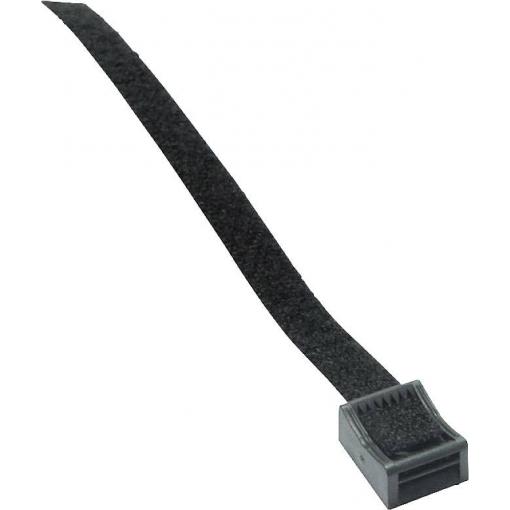 Hebotec podstavec s lepicí páskou, ke spojování, se soklem, k našroubování, háčková a flaušová část, (š x v) 20 mm x 180 mm, černá, 1 ks