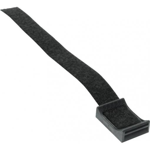 Hebotec podstavec s lepicí páskou, ke spojování, se soklem, k našroubování, háčková a flaušová část, (š x v) 10 mm x 150 mm, černá, 1 ks