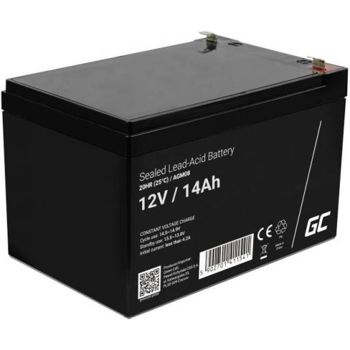 Green Cell Green Cell - USV-Akku - 1 x Batterie - Sealed Lead Acid (SLA) AGM08 olověný akumulátor 12 V 14 Ah olověný se skelným rounem (š x v x h) 151 x 95 x