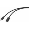 Renkforce USB kabel USB 3.2 Gen2 USB-C ® zástrčka, USB-C ® zásuvka 2.00 m černá PVC plášť RF-4755222