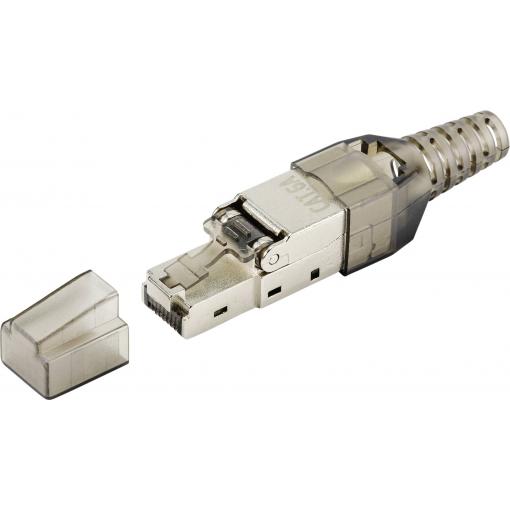 TRU COMPONENTS TC-9554648 Konektor RJ45 Cat 6A, stíněný zástrčka, rovná Počet pólů 8P8C 1 ks