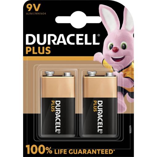 Duracell Plus-9V B2 baterie 9 V alkalicko-manganová 9 V 2 ks