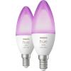 Philips Hue LED svítidlo - rozšíření 871951435671900 Energetická třída (EEK2021): G (A - G) Hue White & Col. Amb. Doppelpack 2x470lm E14 5.3 W teplá až studená