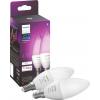 Philips Hue LED svítidlo - rozšíření 871951435671900 Energetická třída (EEK2021): G (A - G) Hue White & Col. Amb. Doppelpack 2x470lm E14 5.3 W teplá až studená