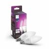 Philips Hue LED svítidlo - rozšíření 871951435671900 Energetická třída (EEK2021): G (A - G) Hue White & Col. Amb. Doppelpack 2x470lm E14 5.3 W teplá až studená