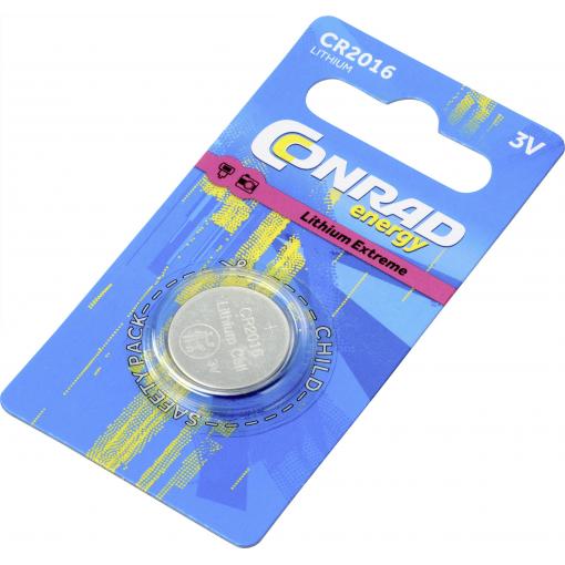 Conrad energy knoflíkový článek CR 2016 3 V 1 ks 80 mAh lithiová