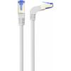 Renkforce RF-4892524 RJ45 síťové kabely, propojovací kabely CAT 6A S/FTP 0.15 m šedá 90° zatočeno dolů 1 ks