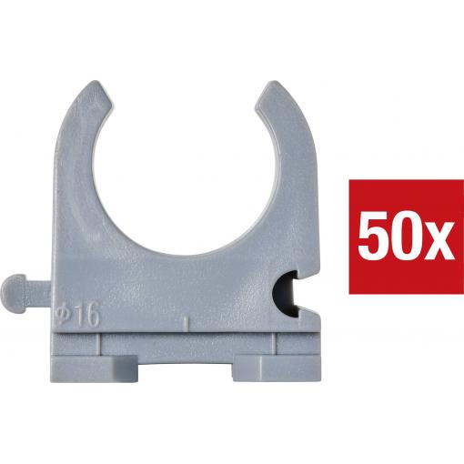 TRU COMPONENTS TC-9859372 svorka EN16 16 mm šedá 50 ks