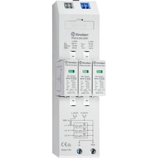 Finder 7P.03.8.255.Z007 7P.03.8.255.Z007 svodič přepětí 20 kA 1 ks