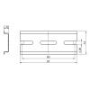 Wiska DIN Rail Kit - COMBI 607 10060361 Support rail podélný otvor 87 mm 1 ks