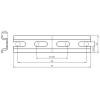 Wiska DIN Rail Kit - COMBI 407 TS 15 10105604 Support rail podélný otvor 15 mm 1 ks