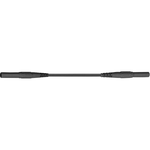 Stäubli XMS-419 bezpečnostní měřicí kabely [lamelová zástrčka 4 mm - lamelová zástrčka 4 mm] 2.00 m, černá, 1 ks