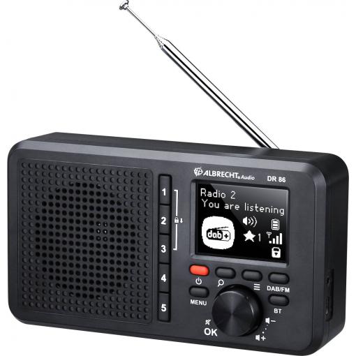 Albrecht DR 86 stolní rádio DAB+, FM s akumulátorem černá