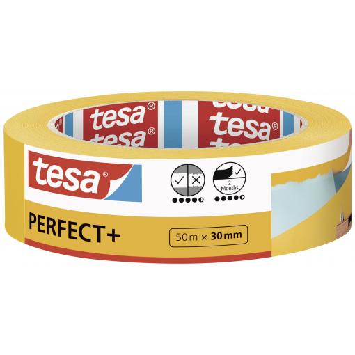 tesa Perfect+ 56537-00000-00 malířská krycí páska žlutá (d x š) 50 m x 30 mm 1 ks