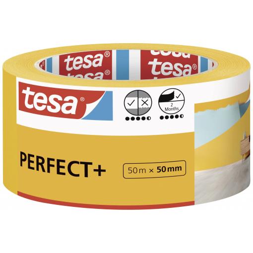tesa Perfect+ 56538-00000-00 malířská krycí páska žlutá (d x š) 50 m x 50 mm 1 ks