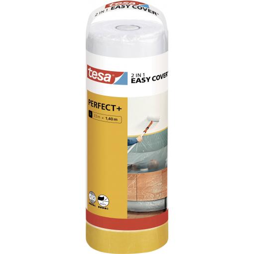 tesa Easy Cover Perfect+ 56574-00000-00 krycí fólie žlutá, transparentní (d x š) 33 m x 1.40 m 1 sada