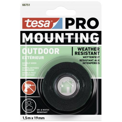 tesa Mounting PRO Outdoor 66751-00000-00 montážní páska transparentní (d x š) 1.5 m x 19 mm 1 ks